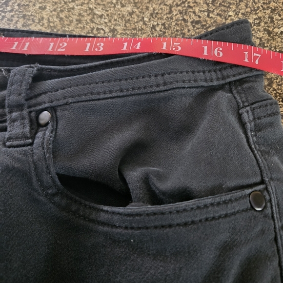 Jachs New York Mens 34/28 Tagged 36/30 Black Straight Leg Jeans 5 Pocket - Picture 13 of 16